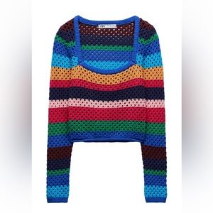 ZARA striped knit sweater